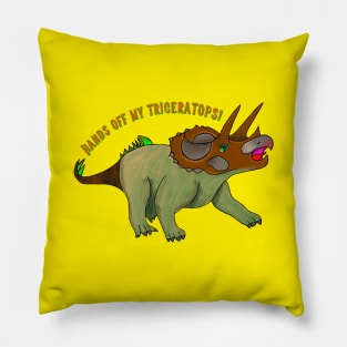 Hands Off My Triceratops! Pillow