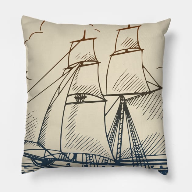 Sailing proverb Pillow by hardcore repertoire