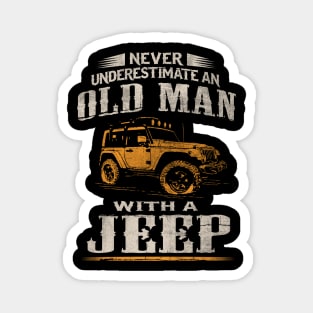 Never underestimate an old man with a Jeep Magnet