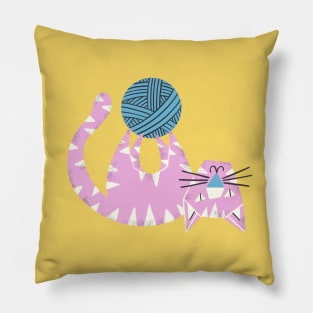 Funny Tiger with a Yarn Pillow