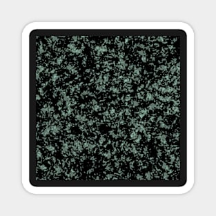 Sea green pattern on balck Magnet