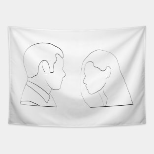 Copy of haylijah season 4 hayley and elijah the originals silhouette Tapestry