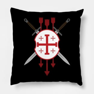 Georgian flag with swords. Pillow