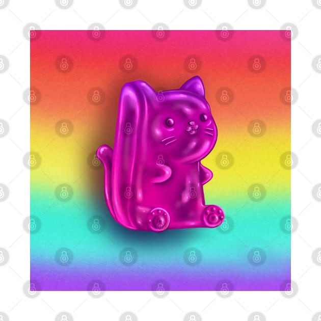 Pink Gummy Kitty by Doggomuffin 