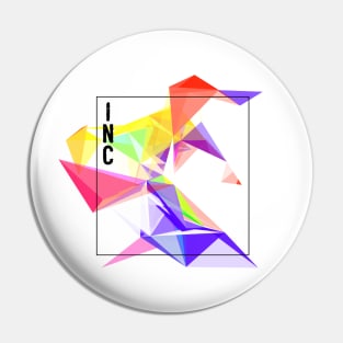 Abstract Geometric Collage Pin