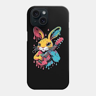 Cute Rabbit Playing Electric Guitar Phone Case