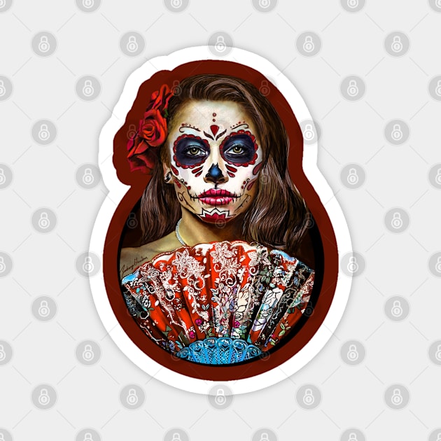 Day of the Dead Magnet by xzaclee16