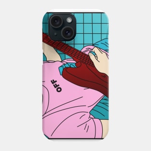 Boy guitar vektor Phone Case