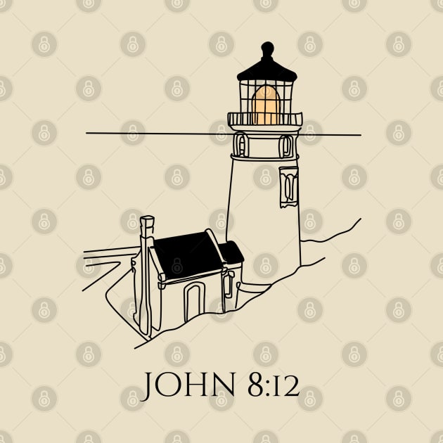 Lighthouse John 8:12 simple design by Patrickchastainjr