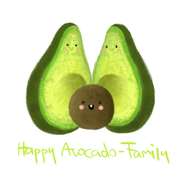 Happy Avocado-Family by PianoElly