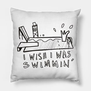 I wish I was swimming Pillow