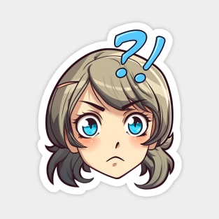 Sceptical Anime Emoji - Anime Shirt Magnet