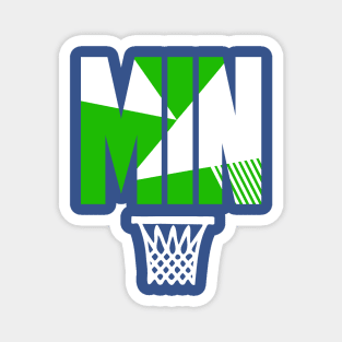 Minnesota Throwback Basketball MIN Magnet