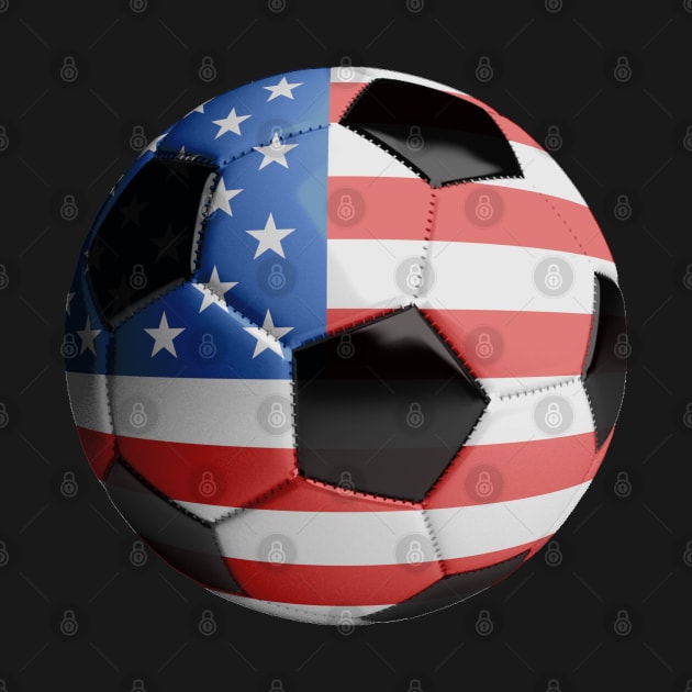 USA Flag Soccer Ball by reapolo