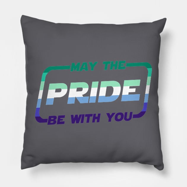 May the Pride Be With You Gay Flag Pillow by Scar