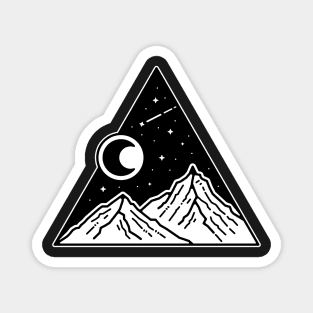 Mountain Moonlight Shooting Stars Magnet