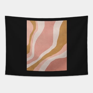 Abstract stripes, Retro, Mid century art Tapestry