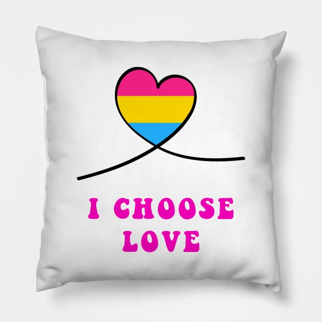 Pride heart I choose love Pillow by artbypond
