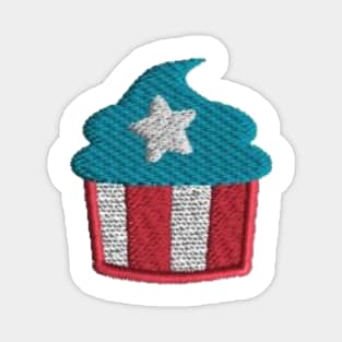 Embroidery American Cupcake Magnet