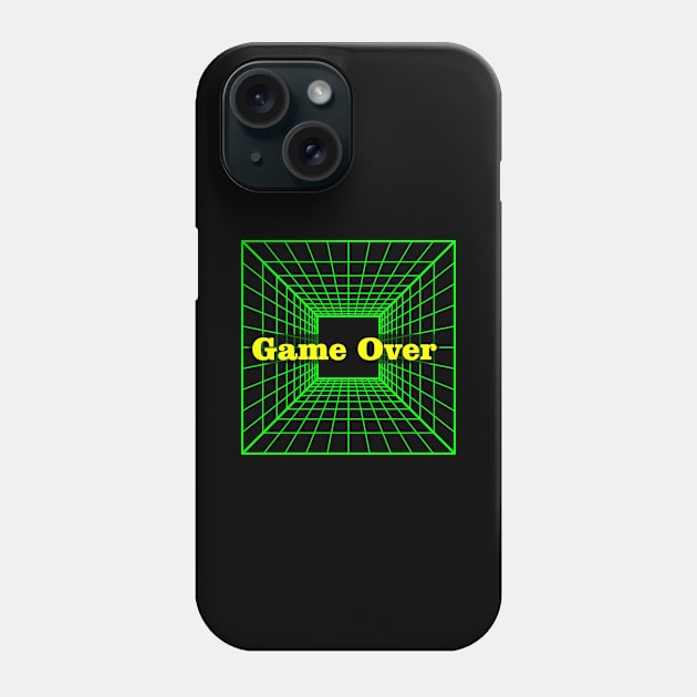 Game Over - t-shirts, apparels, shirts, mugs, notebooks, stickers, cases Phone Case by SineArt