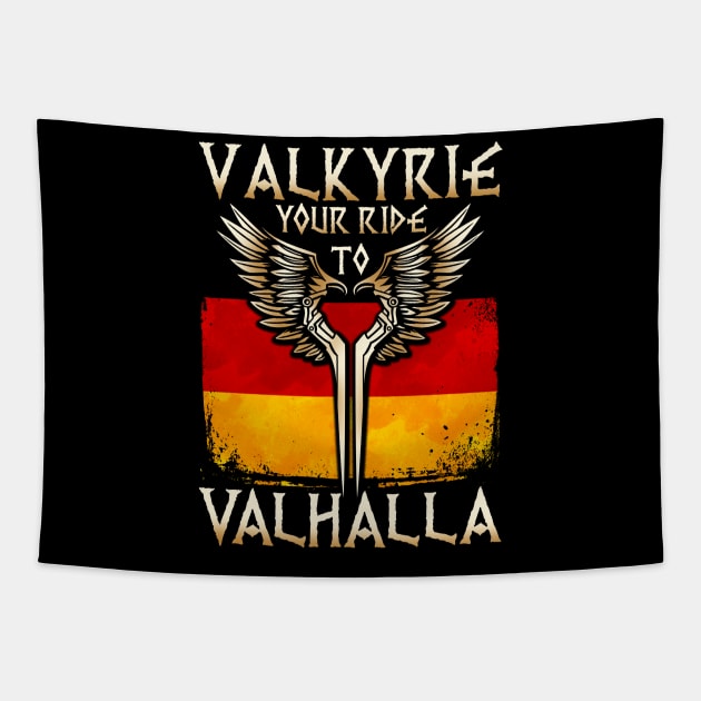 Valkyrie your ride to Valhalla Germany T-Shirt Tapestry by biNutz