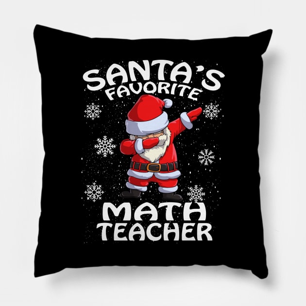 Santas Favorite Math Teacher Christmas Pillow by intelus