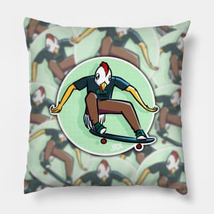 Skate Chicken Pattern Pillow