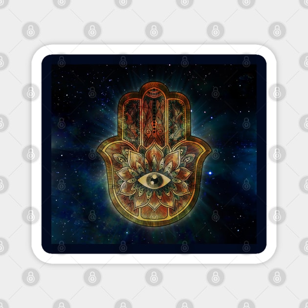 Hamsa Hand Magnet by MCAshe spiritual art 