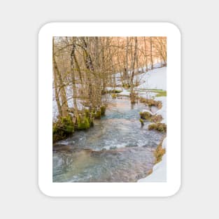 Calc-sinter or Travertine terraces, Gutenberg, South Germany Magnet