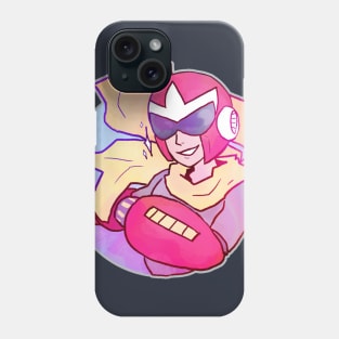 Vaporwave-Inspired Protoman Phone Case