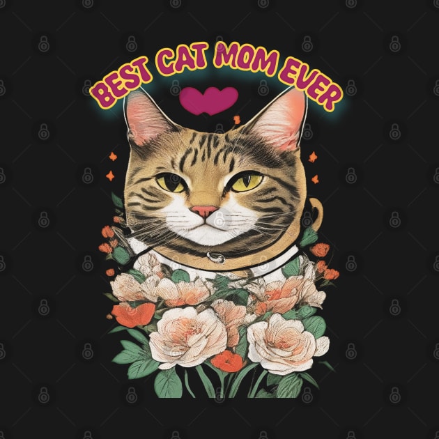 Vintage funny Cat t mom ever Daddy gift by masterpiecesai