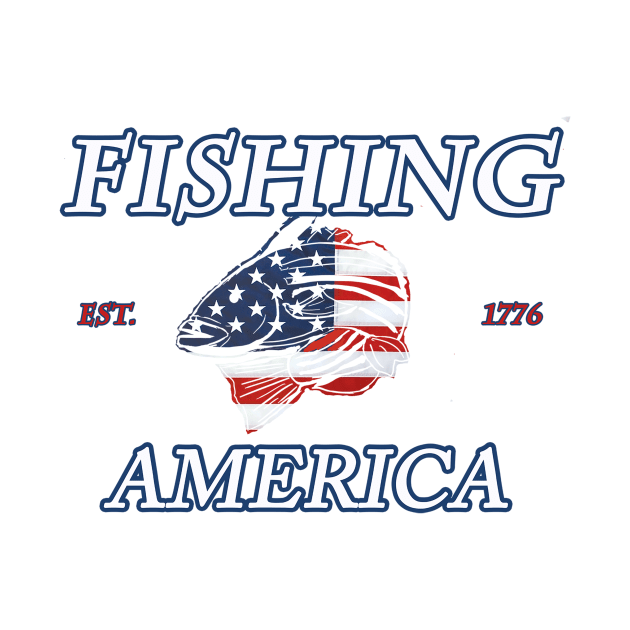 Fishing American Bass by Hook Ink