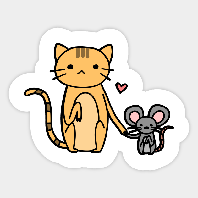 Cat and Mouse - Cat And Mouse - Sticker | TeePublic Cat and Mouse - Cat And Mouse - Sticker | TeePublic