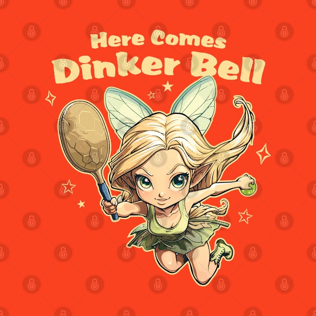 Funny Women's Pickleball Here Comes Dinker Bell Cute Dink Fairy by SeaLAD