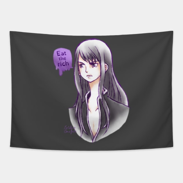 Eat the Rich - Yuri Lowell Tales of Phantasia Anime Fan Art Tapestry by BonBonBunny