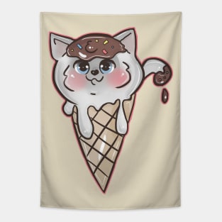 Ice Cream Cat Tapestry