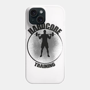 hardcore training full black Phone Case