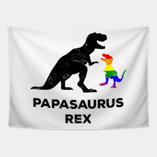 Papasaurus Rex Shirt Proud LGBT Dad Tapestry