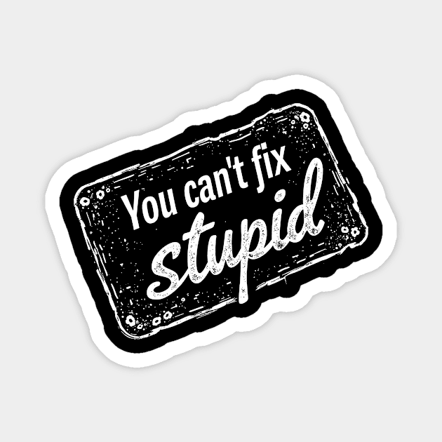 You Can't Fix Stupid Magnet by CreativeSage