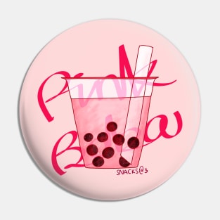 PINK Boba Milk Tea Pin