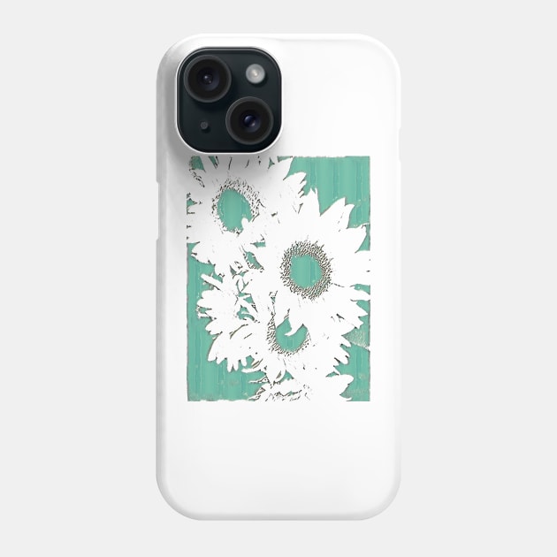Sunflower Whitewash Phone Case by Tovers