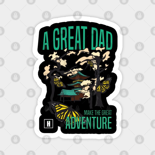 a great dad make great adventure recolor 08 Magnet by HCreatives