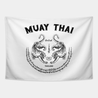 Muay Thai Tiger Sak Yant Tattoo Kickboxing Thailand Tapestry