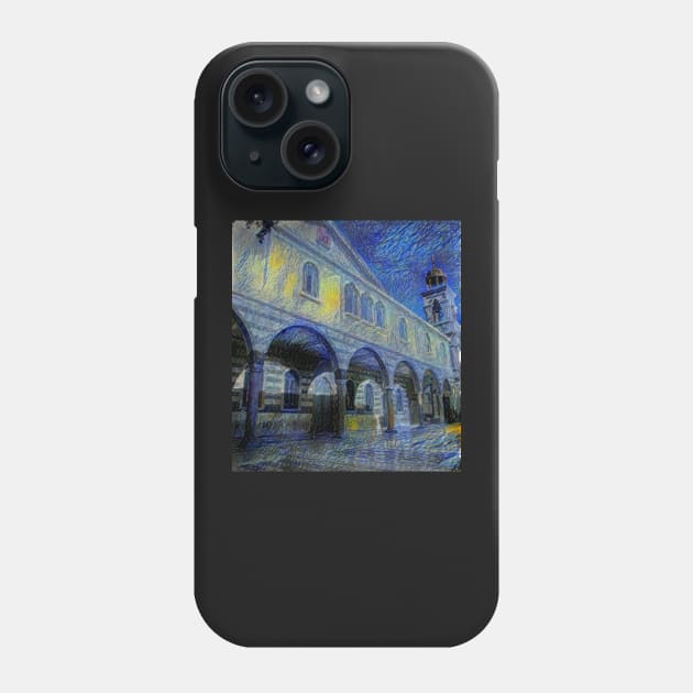 The Mariamite Church of Damascus - Starrynight Phone Case by Homsalgia