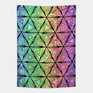 TRIPPY Triangle  Geometrical Designs Tapestry