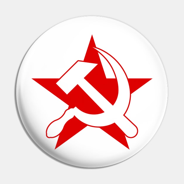 Hammer and Sickle and Soviet Star Pin by KulakPosting