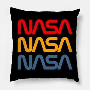Vintage Nasa Worm Insignia Pillow