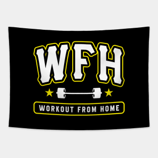 WFH Workout From Home Tapestry