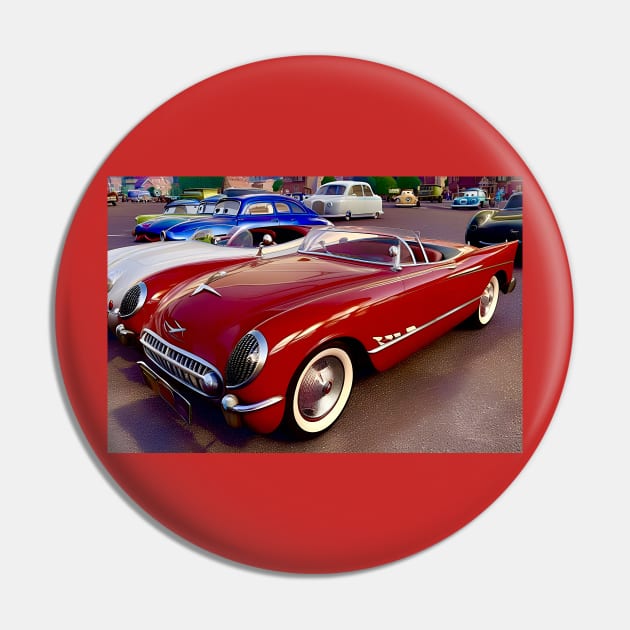 Red Vette Pixar Cars Pin by CreativePhil