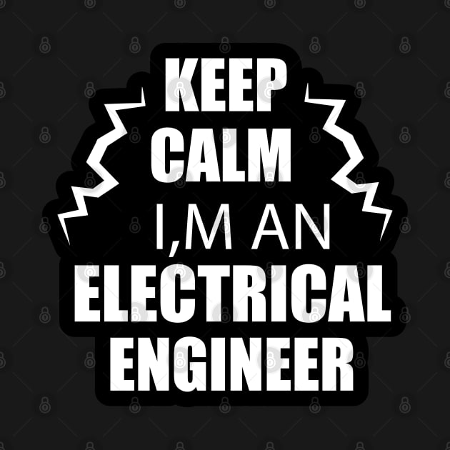 Keep Calm i am an Electrical Engineer black and white Design for Electrical Engineers by ArtoBagsPlus